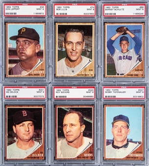 1962 Topps Baseball PSA MINT 9 Collection (18 Different)